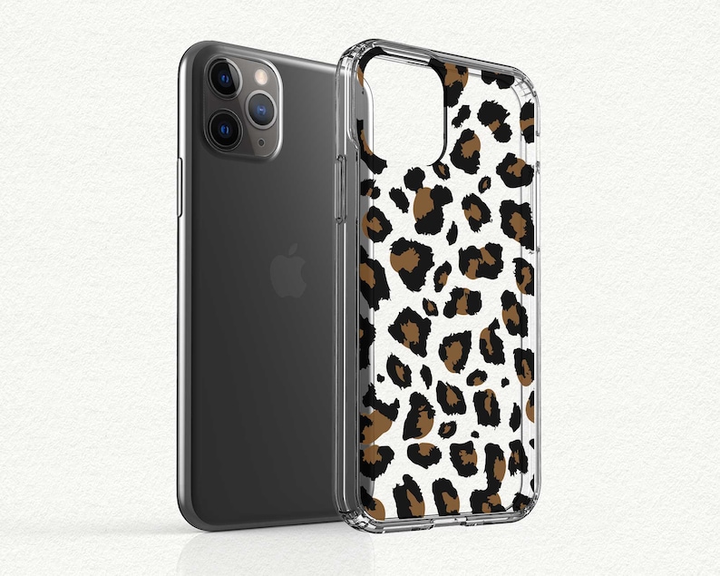 Leopard Print Clear Case For Samsung Galaxy S24 Ultra S23 Plus S22 S21 S20 S10 S20FE S10E Pixel 6 Fun Phone Case With Cheetah Animal Pattern image 3