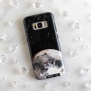 Moon Galaxy S21 Phone Case Galaxy S7 Edge Note 10 20 Lunar Galaxy S8 Case A51 5G S9 Plus Case Moon Stars Galaxy S20 Case Space Full Moon S10
