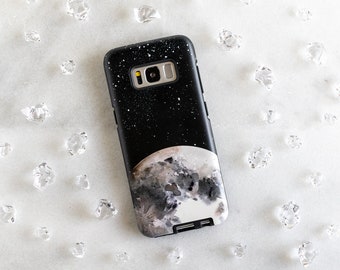 Moon Galaxy S21 Phone Case Galaxy S7 Edge Note 10 20 Lunar Galaxy S8 Case A51 5G S9 Plus Case Moon Stars Galaxy S20 Case Space Full Moon S10