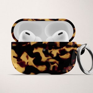 Tortoise Shell AirPods Pro Case Tortoise Pattern Apple Air Pods Hard Plastic Cover with Keychain AirPod Case with Animal Print AirPod 1 2