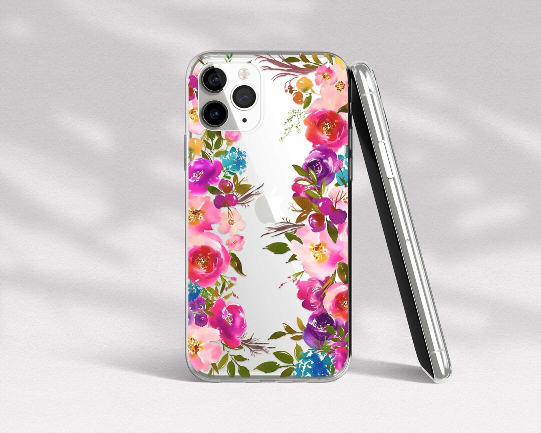 Spring Phone Cases Spring Flowers Clear Phone Case for iPhone 15 Plus 14 Pro Max 13 12 11 ...