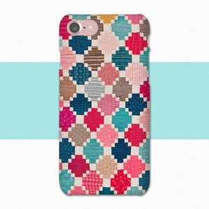 Quilt Pattern Phone Case, Quilt Phone Case, Quilt iPhone Case, 6 6S 7 Plus, Quilt Phone Cover, Gift for Quilters, 6 Plus, Quilter Gift, SE