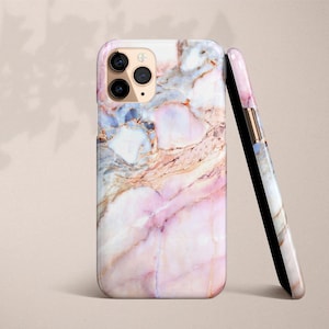 Pink Marble Phone Case for Google Pixel 9 XL 9a 8 Pro 7 6 5  Girly Cute Aesthetic Pastel Colors Tough Cell Phone Case