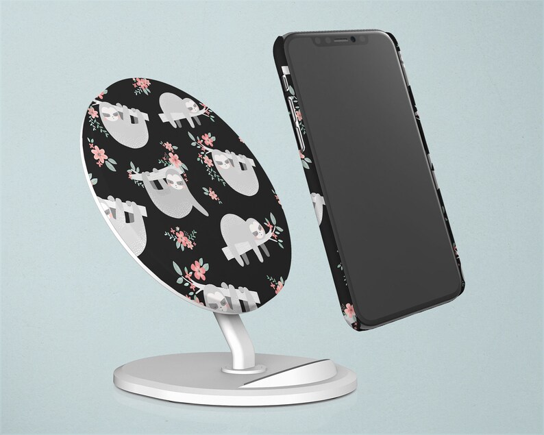 Sloth Wireless Phone Charging Station Cute Docking Station Etsy
