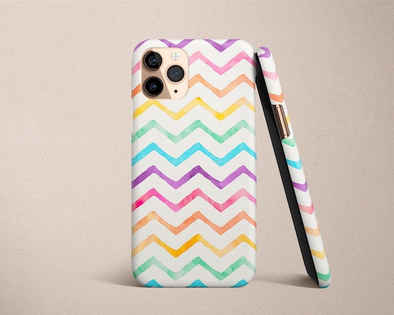 Pastel Rainbow Chevrons Phone Case for Google Pixel 10 9 8 Pro 7 6 XL Cute Pixel Case