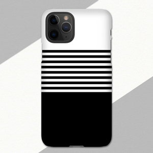 Black and White Striped iPhone 12 Pro Max Phone Case Minimalist iPhone 11 Pro Case Stripes iPhone 12 Mini Case XR XS 8 Plus 7 SE 2020 Apple image 1