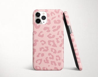 Pink Leopard Print Phone Case for iPhone 15 Pro Max 14 Plus 13 Mini 12 11 XR X XS 8 7 SE2 Cheetah Animal Pattern Cute Gift for Best Friend