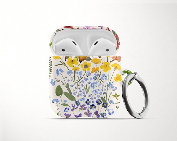 Flower Drawing Luxury Designer Airpod Case Protector Anti-lost
