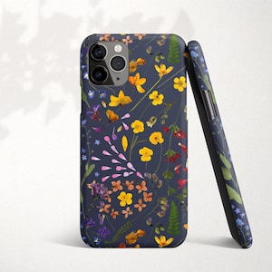 Dark Floral Pattern Google Pixel Phone Case Pixel 4 Case Pixel 3A Case Pixel 3 Case Pixel 2 Case 4XL 3XL 3AXL 2XL XL Pressed Flowers Rainbow