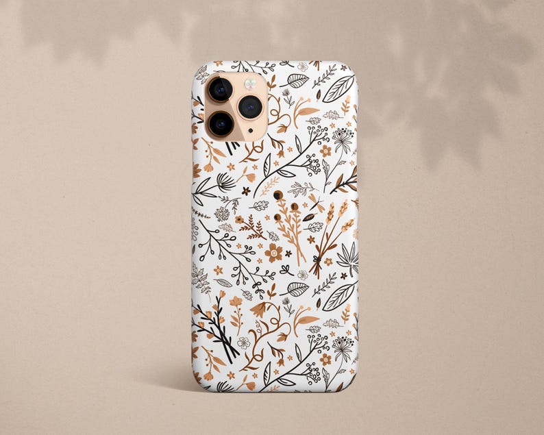 a phone case with a floral pattern on it