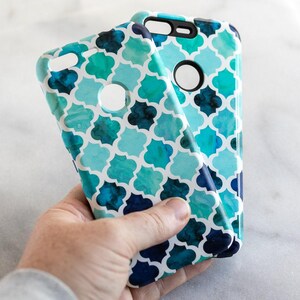 Etui na telefon Blue Ombre, wzór marokański, etui na iPhone'a 7, niebieskie etui na iPhone'a 6, etui na iPhone'a 6S, akwarelowe, etui na iPhone'a 7+, etui na 6S Plus, ładne zdjęcie 2