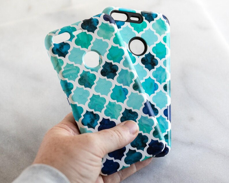 Etui na telefon Blue Ombre, wzór marokański, etui na iPhone'a 7, niebieskie etui na iPhone'a 6, etui na iPhone'a 6S, akwarelowe, etui na iPhone'a 7+, etui na 6S Plus, ładne zdjęcie 2