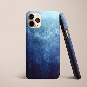 Blue Ombre Grunge Phone Case for Google Pixel 10 9 8 Pro 7 6 XL Tough Case for Guys Gift for Him image 1