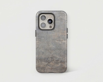 Gray Concrete Phone Case for Him iPhone 15 Pro Max 14 Plus 13 Mini 12 11 XR X XS 8 7 SE2 Faux Stone Look Case for Men Gift for Boyfriend