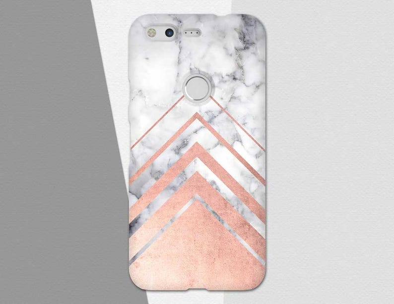 Rose Gold Google Pixel Case, Marble Pixel 2 Case, Marble Pixel XL Case, Pixel XL 2 Phone Case, Geometric Pixel Case, Rose Gold Marble Pixel image 3