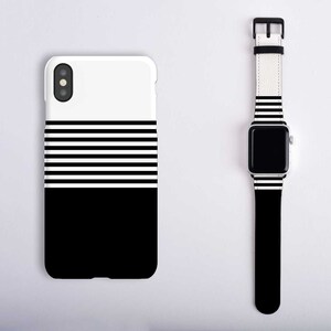 Black and White Striped iPhone 12 Pro Max Phone Case Minimalist iPhone 11 Pro Case Stripes iPhone 12 Mini Case XR XS 8 Plus 7 SE 2020 Apple image 3