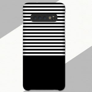 May include: Black and white striped phone case with a black bottom. The case has a camera cutout.