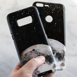 Moon Google Pixel Case, Lunar Pixel XL Case, Moon Pixel Phone Case, Pixel Case Moon, Google Pixel Cover, Pixel XL 2 Space, Moon Stars Pixel image 3