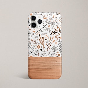 Samsung Galaxy S10 Phone Case Floral Galaxy S10E Case Flower S20 FE Plus Wood Case for Galaxy S9 Case Note 9 Case S21 Ultra S8 Case S7 S6