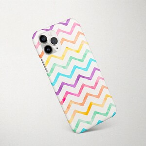 Pastel Rainbow Chevrons Phone Case for Google Pixel 10 9 8 Pro 7 6 XL Cute Pixel Case image 2