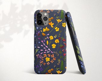 Dark Floral Pattern Google Pixel Phone Case Pixel 4 Case Pixel 3A Case Pixel 3 Case Pixel 2 Case 4XL 3XL 3AXL 2XL XL Pressed Flowers Rainbow