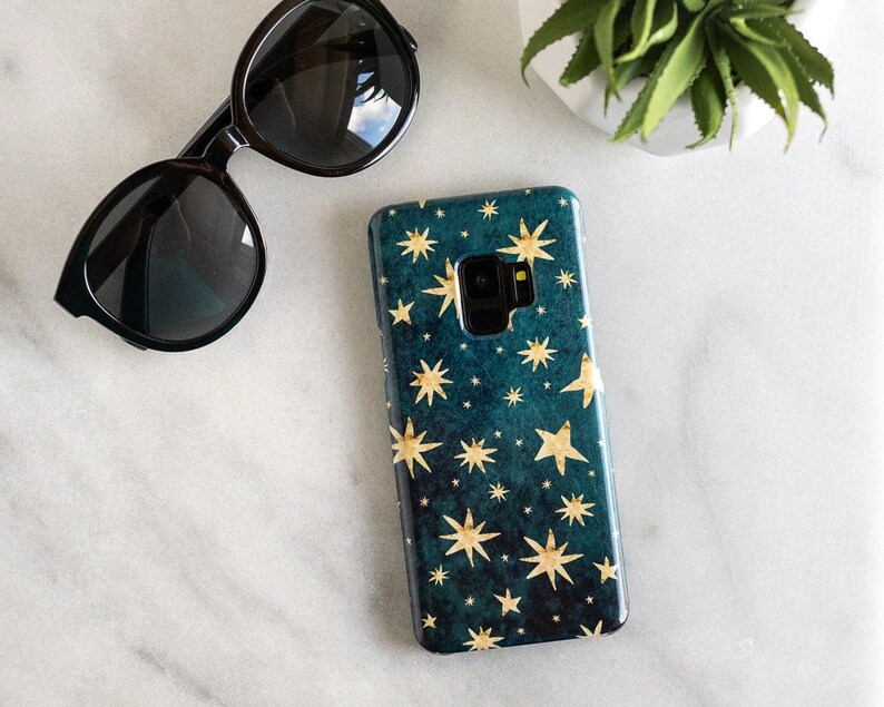 Green Stars iPhone 8 Phone Case, for iPhone XR Case, iPhone 7 Phone Case, Cute iPhone Case, Green iPhone 6S Case, iPhone 8 Plus, iPhone SE image 1