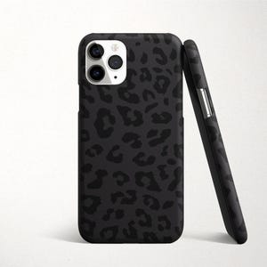 iPhone 13 Pro Subtle Black Leopard Print Case Black iPhone 13 Phone Case Cheetah Print iPhone 13 Pro Max Case iPhone 13 Mini image 3