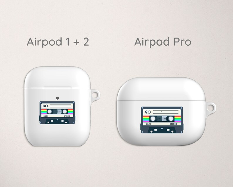 Cute Vintage Cassette Tape Airpod Case With Keychain for Etsy