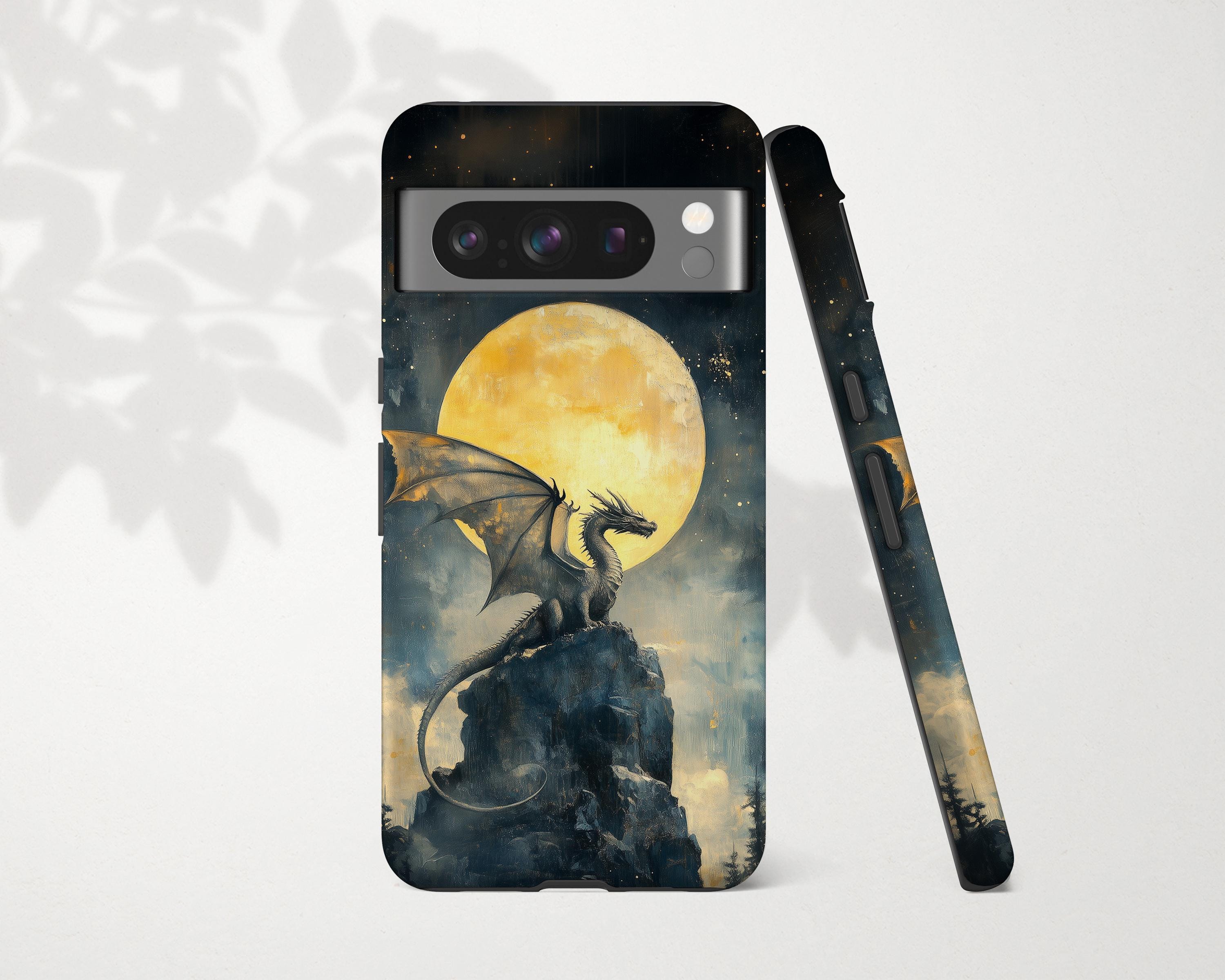 Dragon Phone Case for Google Pixel 10 9 XL 9a 8 Pro 7 6 Full Moon