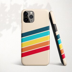 Custom Initial Retro Stripes iPhone 11 Case for iPhone 12 Pro Max Cover Apple iPhone XR X XS Max 8 Plus 7 Plus SE2 12 Mini 6S 6 12 11 Pro image 2
