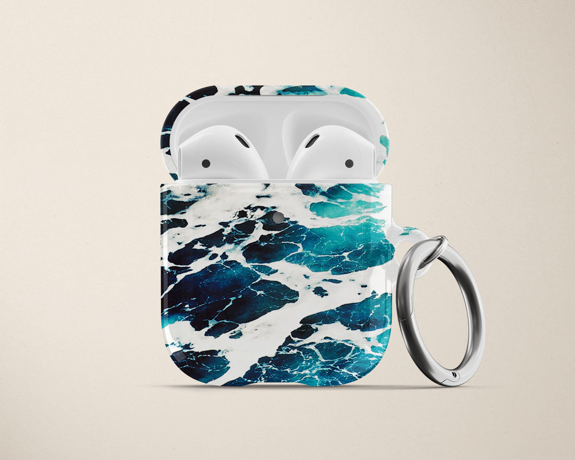 Aqua Marble AirPod Case for Airpods Pro Hard Cover With