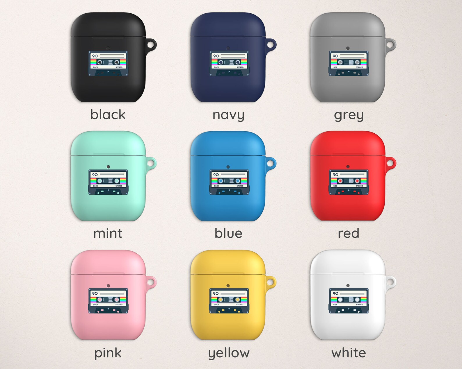 Cute Vintage Cassette Tape Airpod Case With Keychain for Etsy