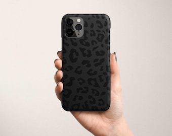 iPhone 13 Pro Subtle Black Leopard Print Case Black iPhone 13 Phone Case Cheetah Print iPhone 13 Pro Max Case iPhone 13 Mini