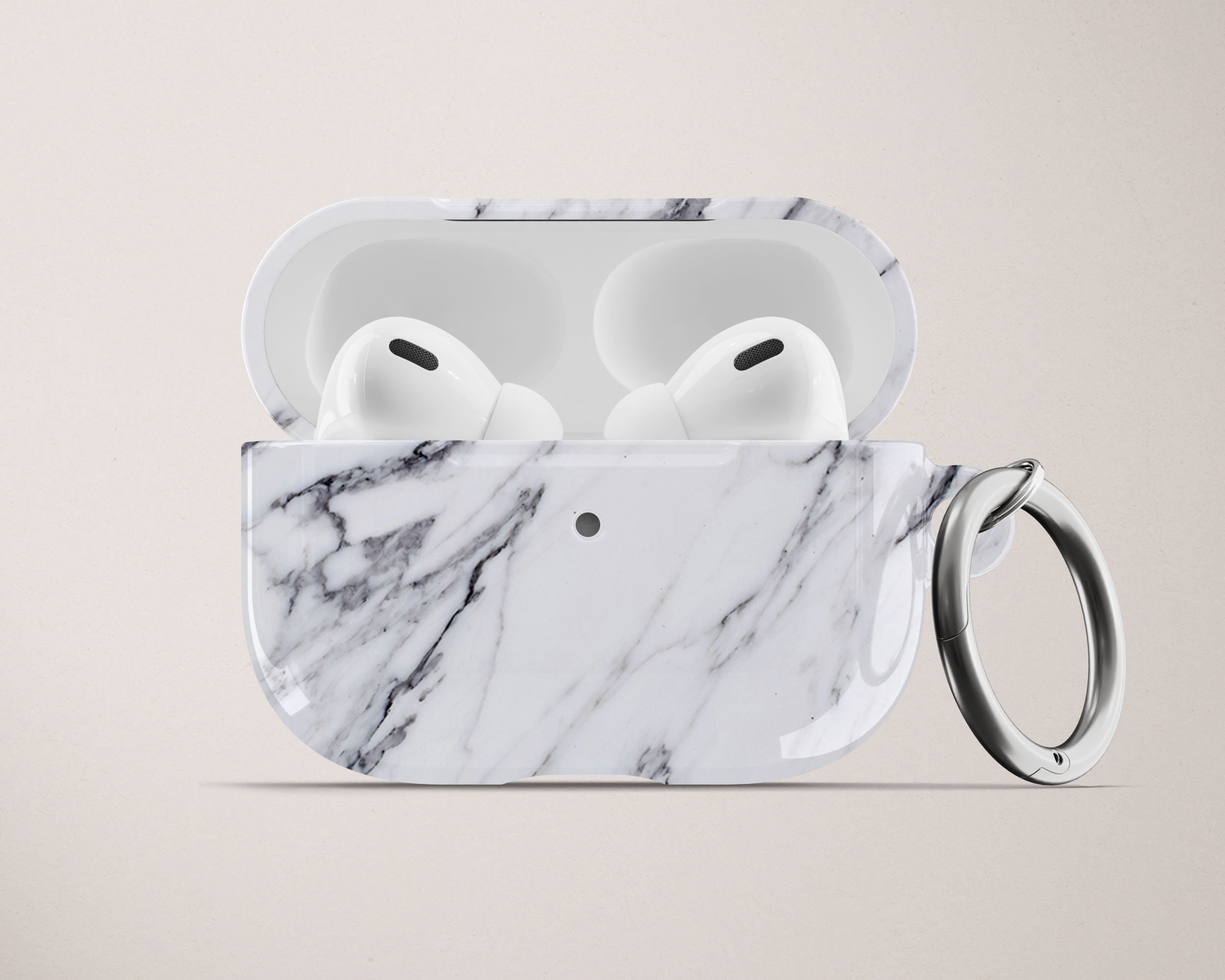  SURITCH Compatible with AirPods Case, [Front LED Visible] Cute  Marble Full Body Protection Slim Shockproof Rugged Protective Case Cover  with Lanyard for AirPods 1st/2nd (White Marble) : Electronics