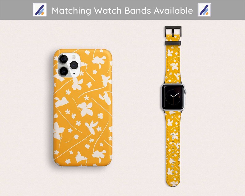 Mustard Yellow Iphone 11 Pro Max Case Floral Pattern Iphone 12 Etsy