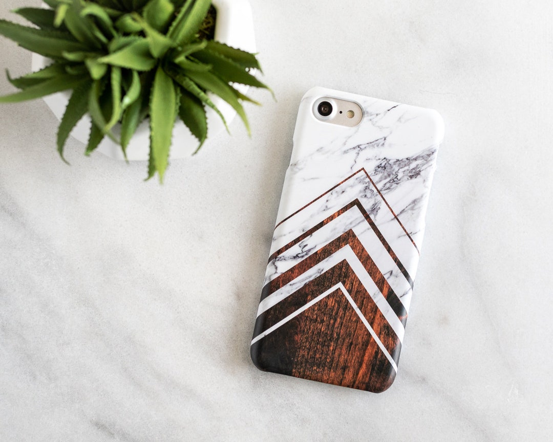 Phone Case for iPhone 8, iPhone X Case Wood, iPhone 8 Case Marble ...