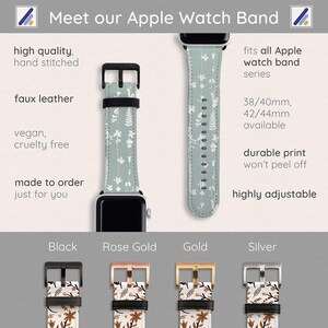 Navy Blue White Pink Striped Apple Watch Band Series 5 4 3 2 1 iWatch Band Stripes Apple Watch Band Women's 38mm Watch Band 44mm 40mm 42mm image 3
