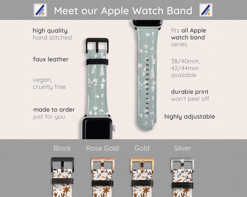 Navy Blue White Pink Striped Apple Watch Band Series 5 4 3 2 1 iWatch Band Stripes Apple Watch Band Women's 38mm Watch Band 44mm 40mm 42mm image 3