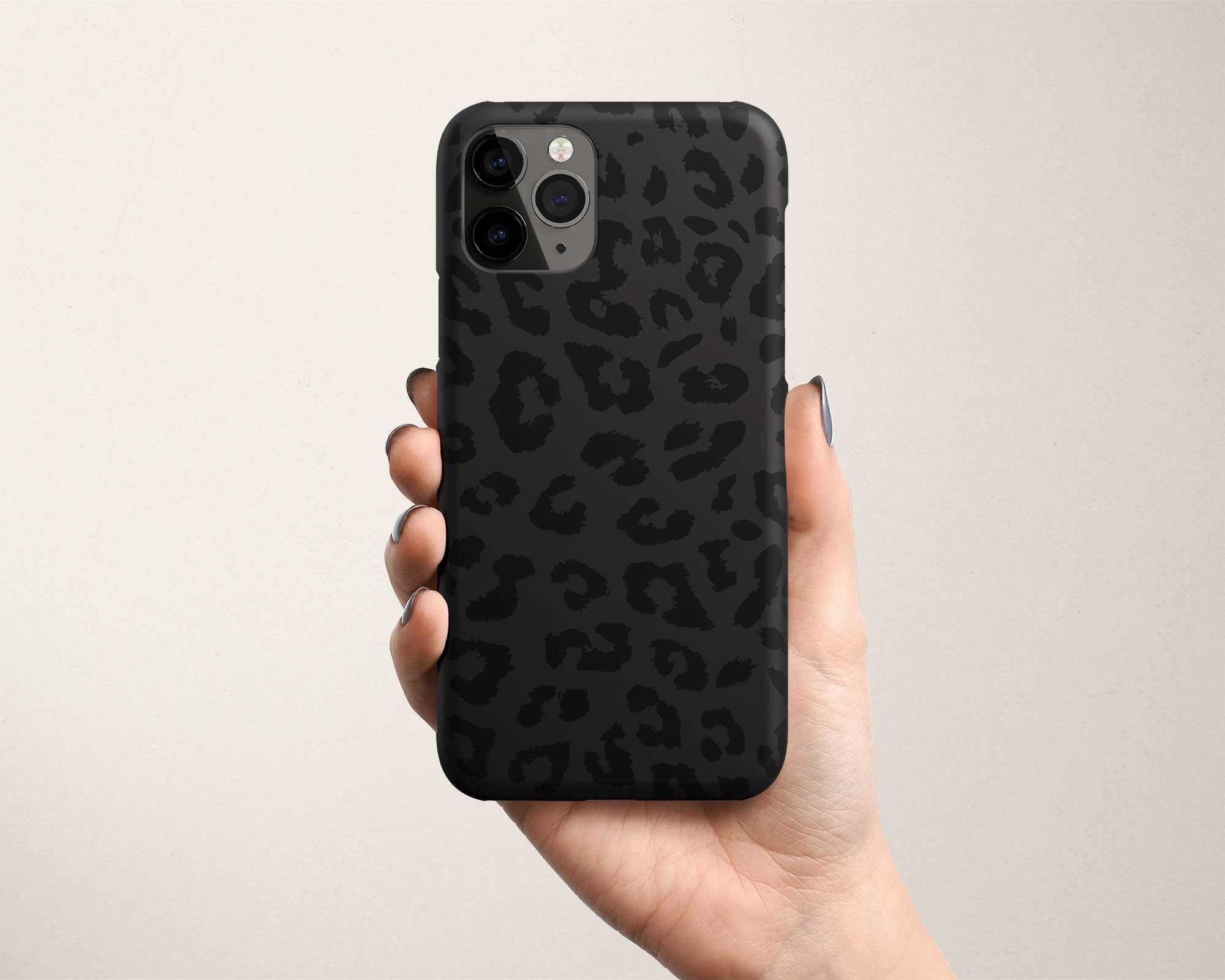 Iphone Pro Black Leopard Print Case Black Iphone 13 - Etsy