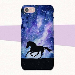 Space Galaxy Pferd iPhone Hülle, iPhone 7 Hülle, Pferde Handyhülle, iPhone 6 Hülle, Pferde Handyhülle, iPhone 6+, iPhone SE, Geschenk für Pferdeliebhaber