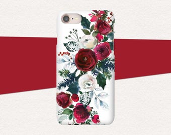 Holiday iPhone 12 Pro 11 Xs Max Phone Case Christmas Flowers Samsung S20 Case iPhone X Case Samsung Galaxy S10 Plus Case Google Pixel 4 3 XL