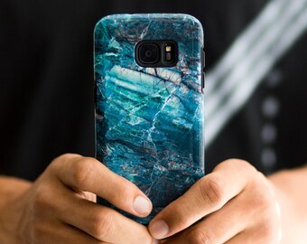 Blue Green Marble Phone Case for Google Pixel 10 9 8 Pro 7 6 XL Abstract Design