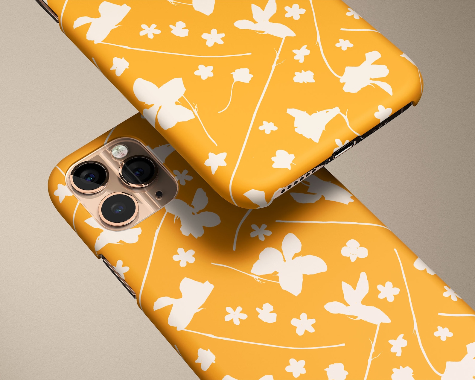 Mustard Yellow iPhone 11 Pro Max Case Floral Pattern iPhone 12 Etsy