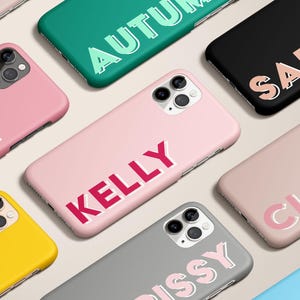 Spersonalizowane etui na telefon z własnym imieniem do iPhone&#39;a 12 Pro, 8 Plus, 7, 6S, SE, XS, 11 Pro Max, Samsunga Galaxy S21 Ultra, S20, S10, S9, Note 20, 10