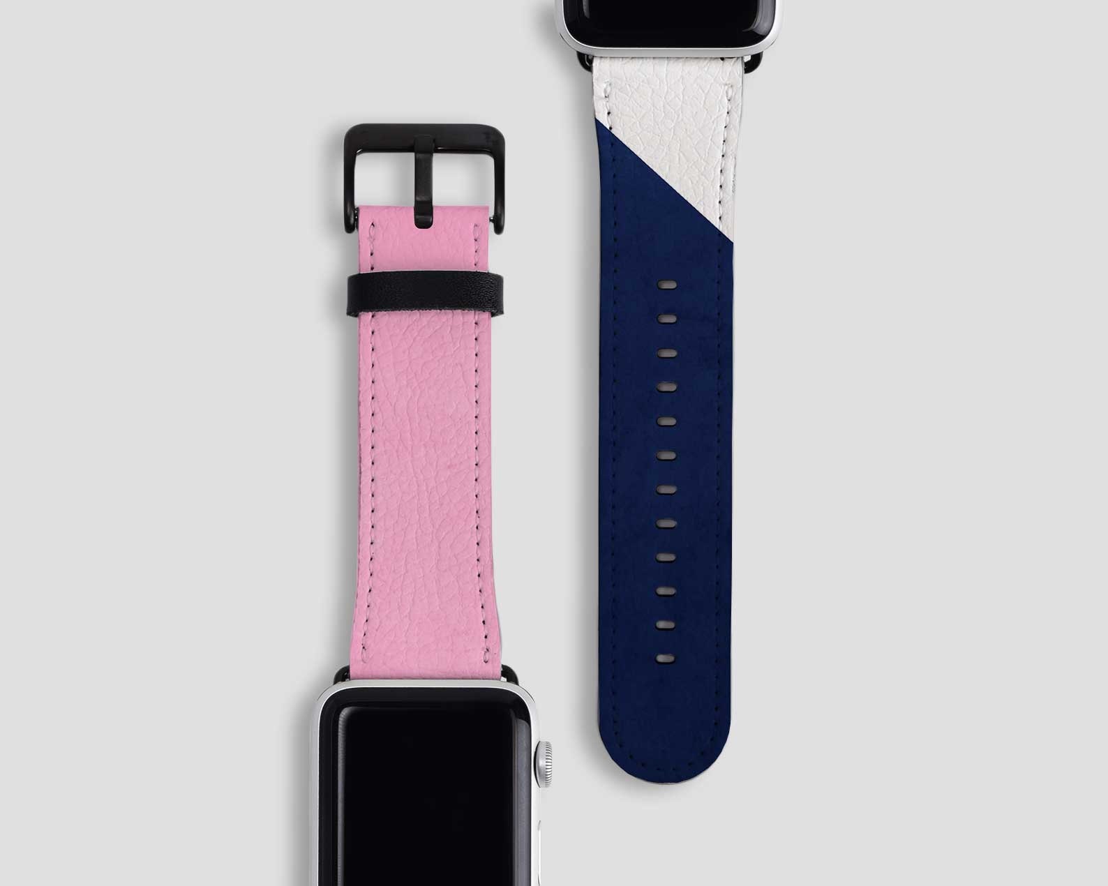 Pink Navy Blue Apple Watch Band Series 4 Strap 38mm 40mm 42mm Etsy