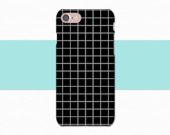 Black White Grid iPhone Case, Minimalist Phone Case, Hipster iPhone Case, iPhone 7, iPhone 6 Case, iPhone 6S Plus, Minimal iPhone 6S Case SE
