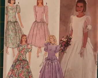 OOP Simplicity 7062 Sizes 12-18 Wedding Prom Dress Sewing Pattern