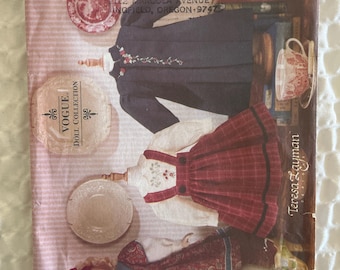 1999 Vogue 7099 18 inch Doll Dress Blouse Coat Bloomers Sewing Pattern