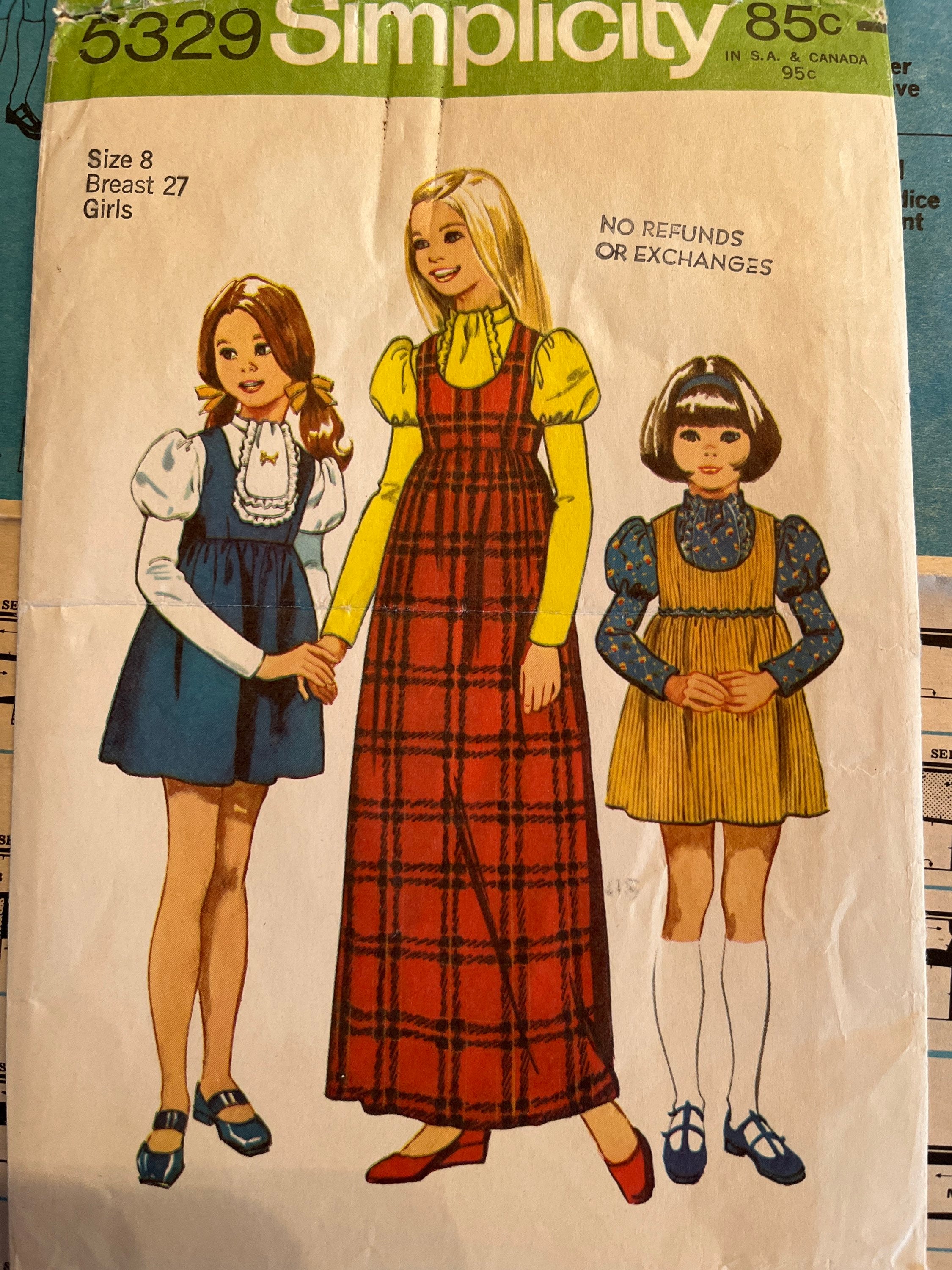 Vintage 1969 Dress Sewing Pattern Simplicity 8614 Princess Jumper How -  Ruby Lane