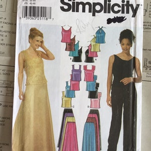 Simplicity 9833 Sewing Pattern: Misses&#39; Formal Skirt, Pants, Top (Sizes 4-10)